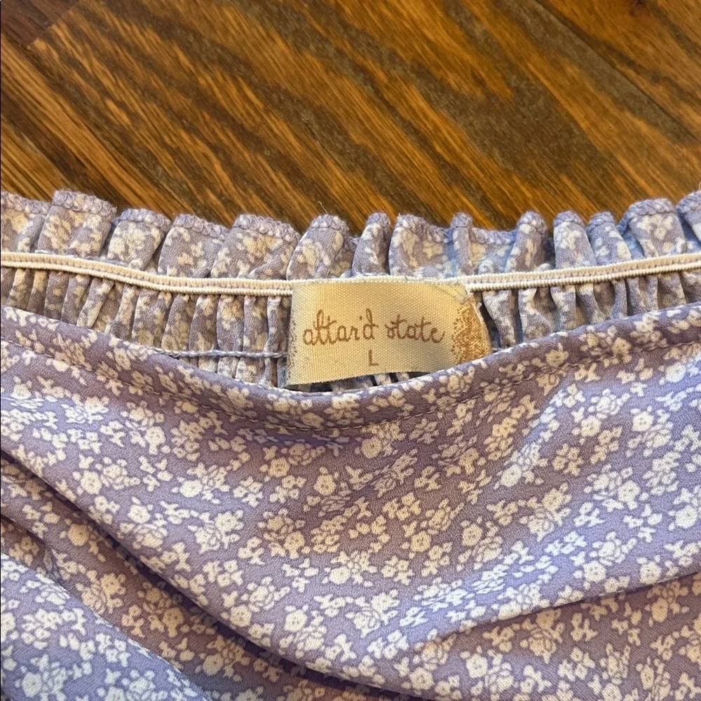 Altar'd State Lavender Floral Blouse - Picture 2 of 5